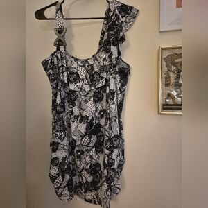 MXM Black and White Floral Top